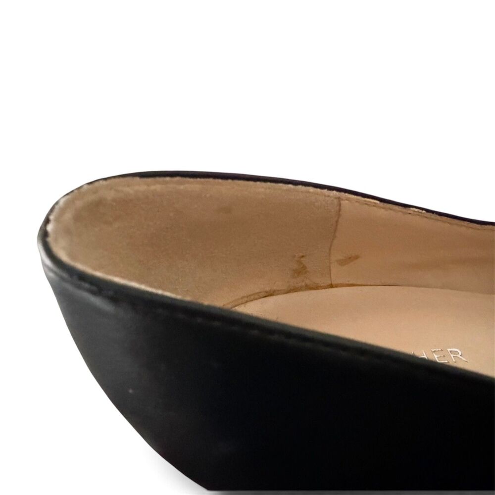 Marc Fisher Women’s Leather Block Heel Slip On Black Pumps w/ Pointed Toe Sz 10 - Picture 11 of 12